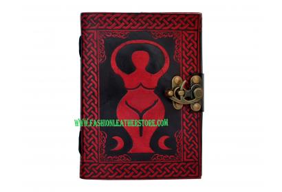 Beautiful Vintage Mother Earth Goddess Celtic Shadow leather journal diary notebook sketchbook Handmade Wholesaler India